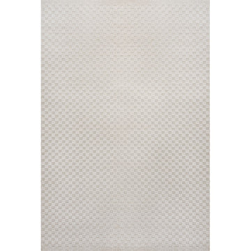 Finn High-Low Modern Minimalist Checkered Monotone Indoor/Outdoor Area Rug
